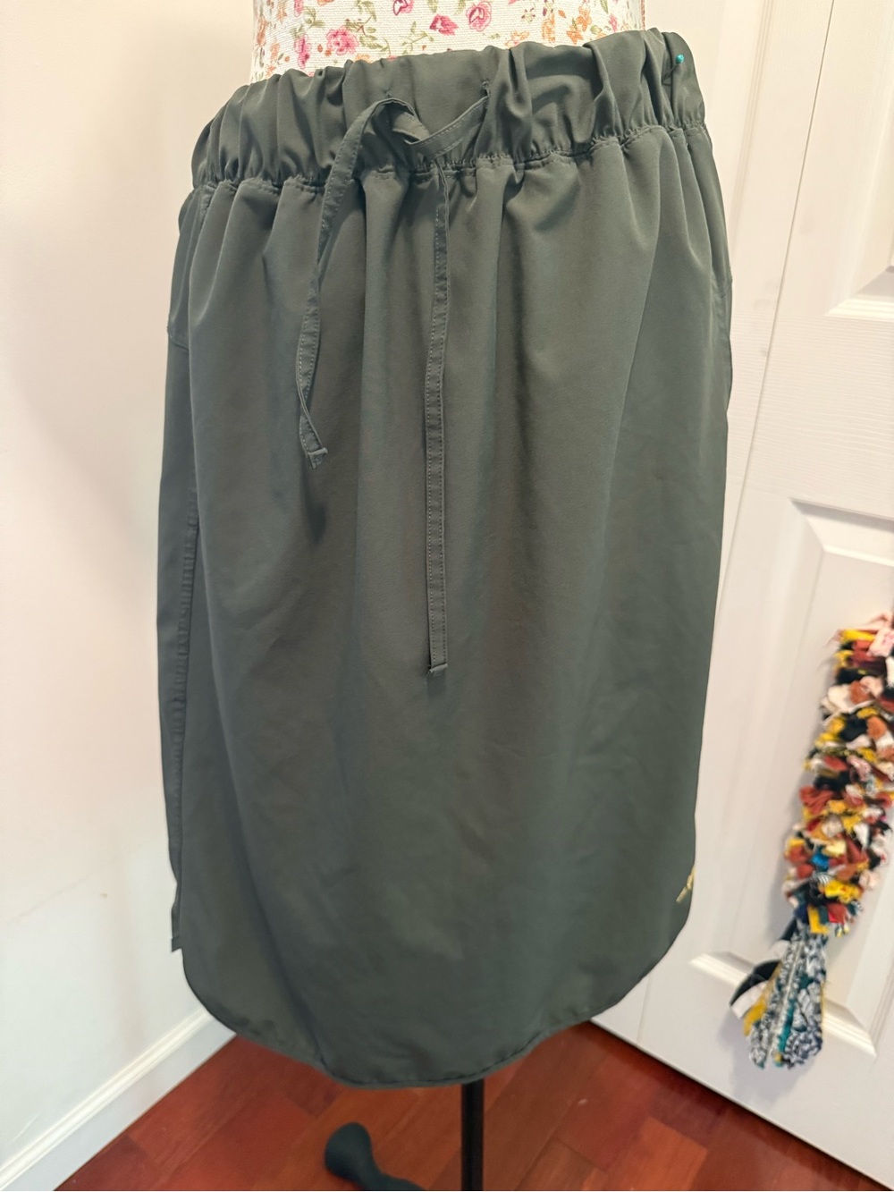 Olive Drawstring scrub skirt by C Saucy